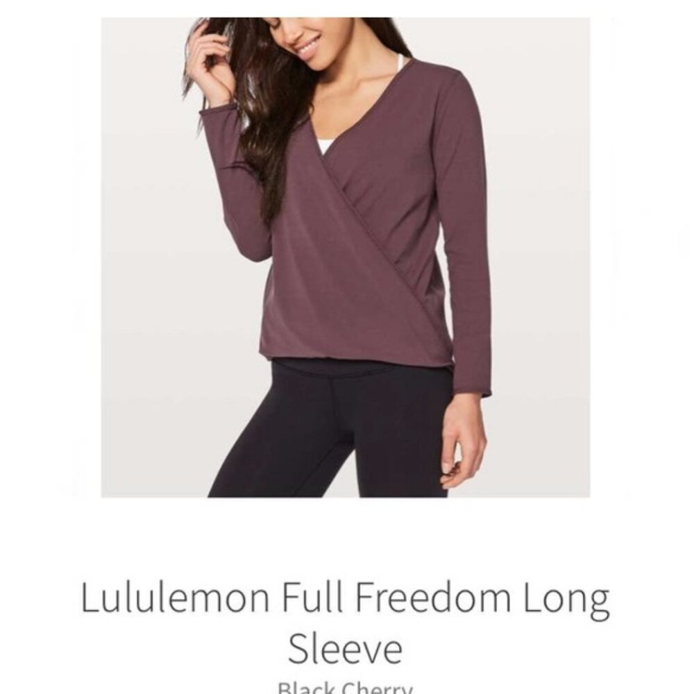 Lululemon Full Freedom Long Sleeve Sz 10